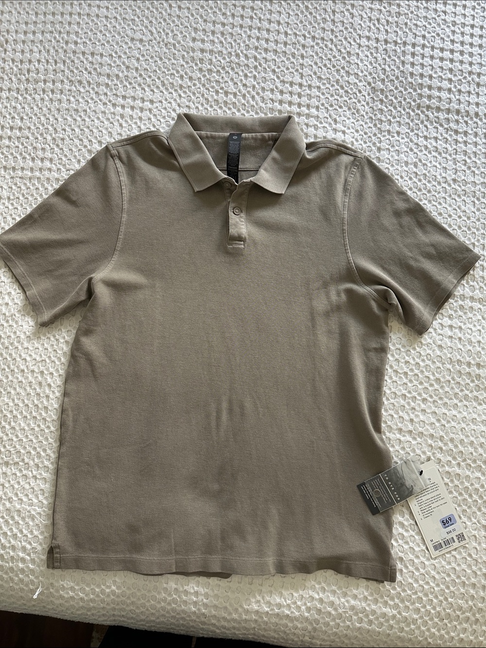 lululemon NWT Men’s Short-Sleeve Polo in Taupe